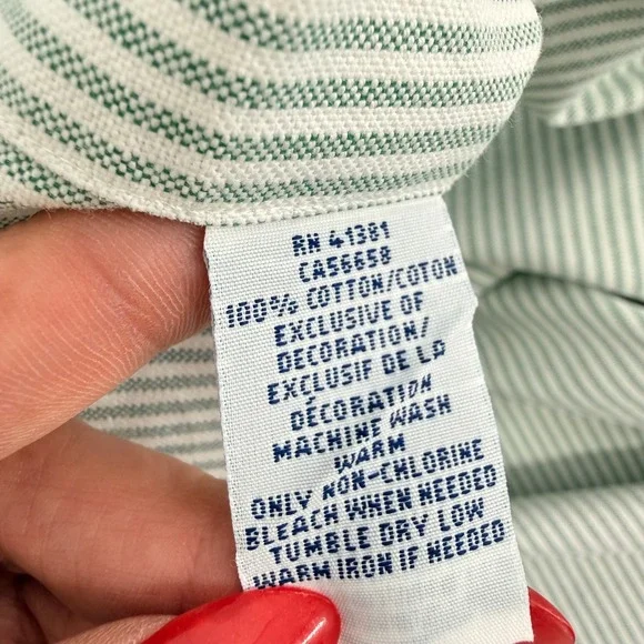 Ralph Lauren Button Down Mens 2XB Pre-Owned Shirt White Striped Classic Fit - Picture 4 of 11